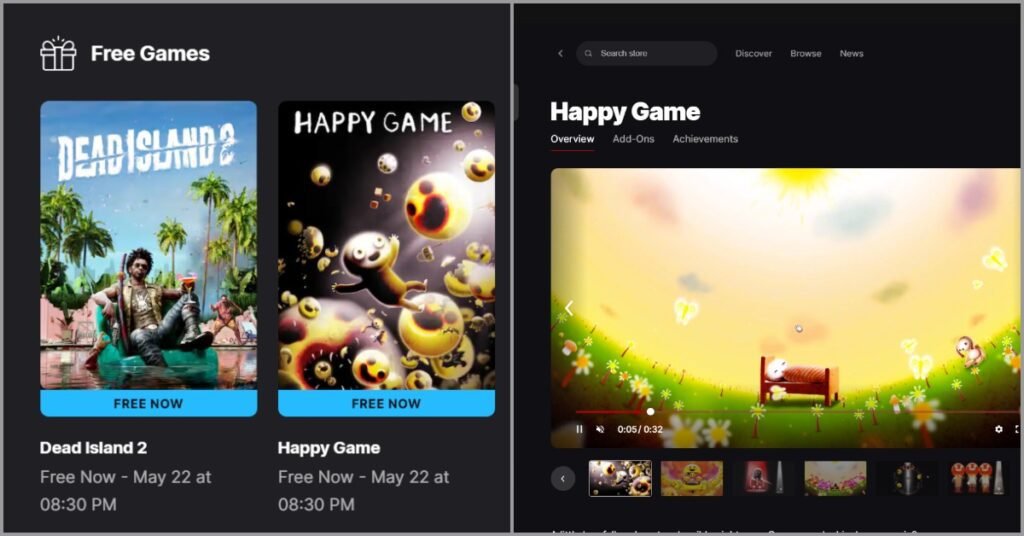Epic Games free games 2025